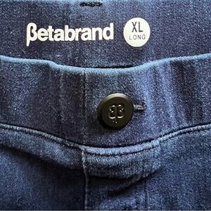 Betabrand Women’s XL Long Navy Relaxed Jeans
